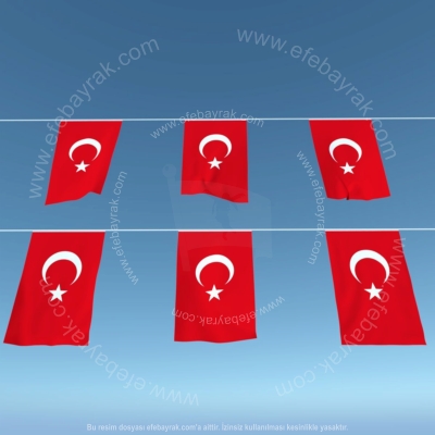 İPE DİZİLİ TÜRK BAYRAKLARI-